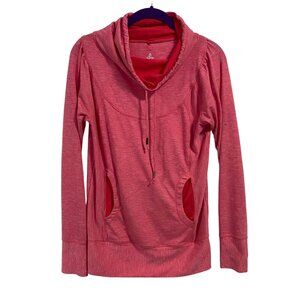 pRana Ember Heathered Pink‎ Cowl Neck Pullover Size S